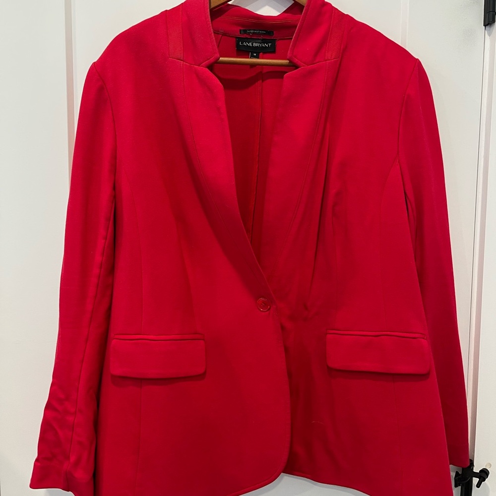 Lane Bryant Red Blazer Jacket